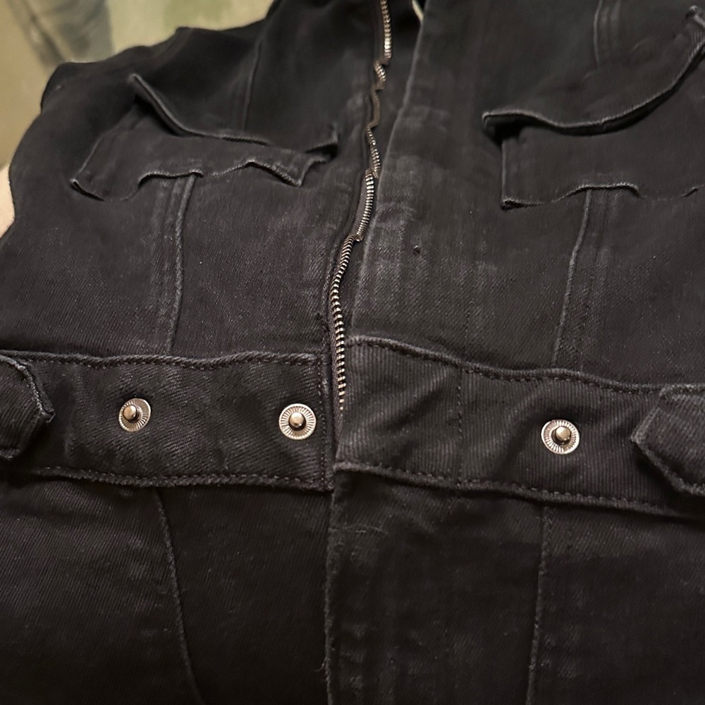 Good American Fit For Success Black Denim Jumpsuit size S - Picture 5 of 5